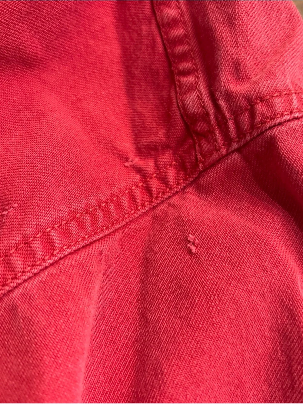 Levi's Red Cotton Button-Up Shirt Jacket Vintage - Picture 3 of 10